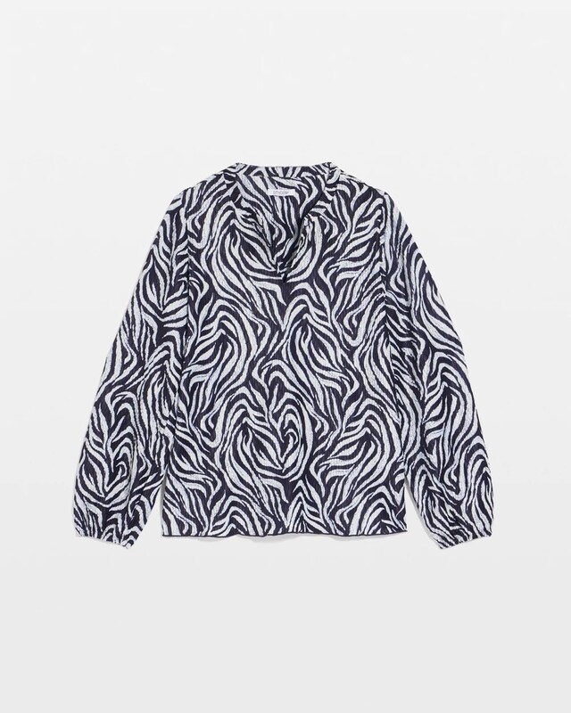 Zebra Waves Crinkle Top - image 5
